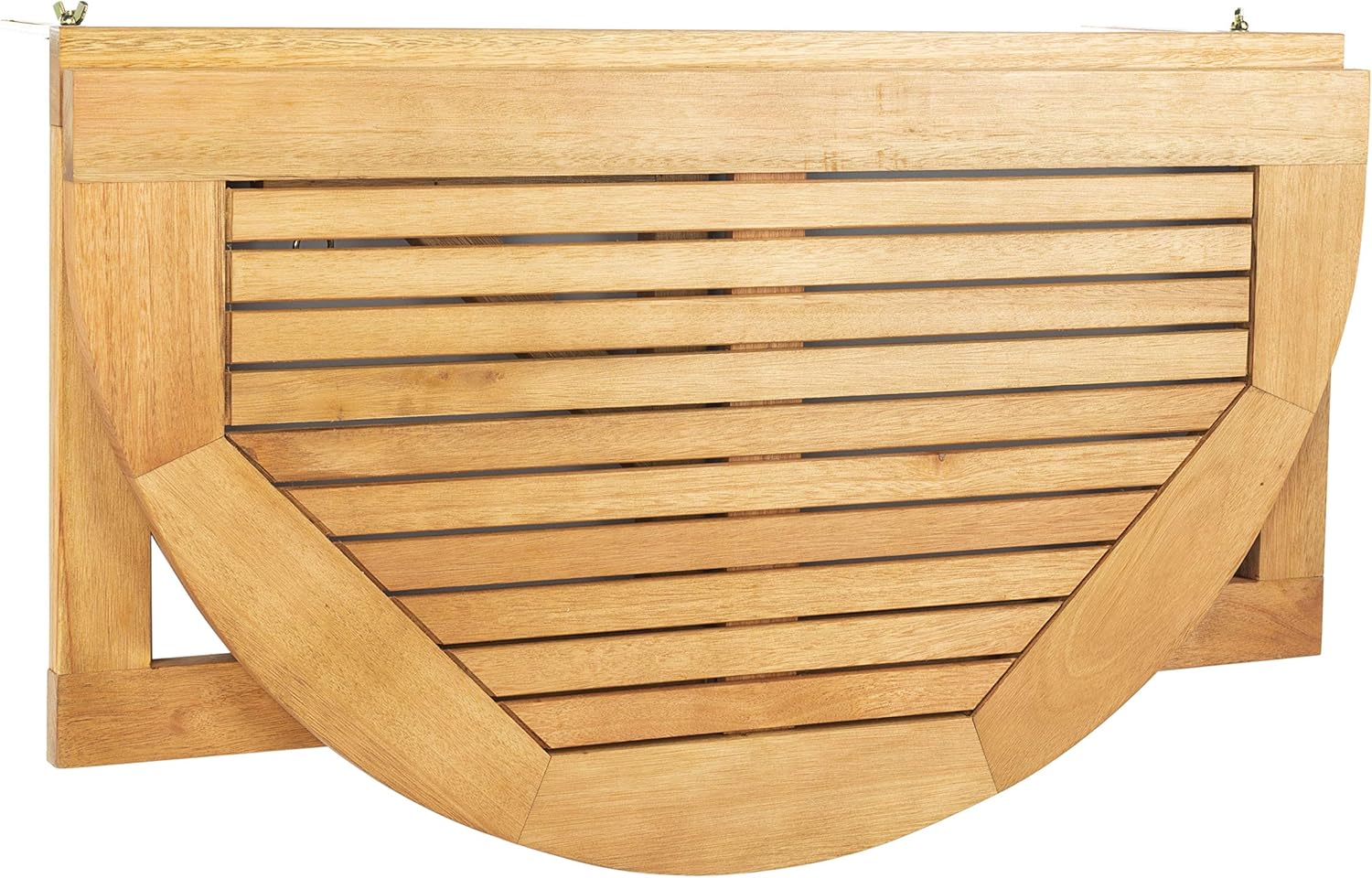 Safavieh PAT7045A Outdoor Collection Owens Natural teak wood Balcony Hanging Half Table